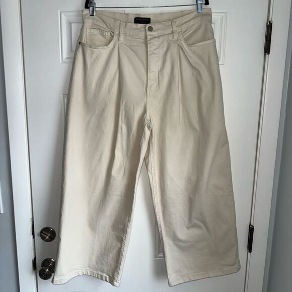Banana republic HIGH-RISE WIDE-LEG CROPPED JEAN SIZE 32 14 %634406 jeans ecru - Picture 5 of 7